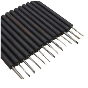 Planet Gates 14Pcs Professional Steel Chisel Set Miniature Carving Knife Artist Woodworker Hand Tools Handmade DIY Hobby