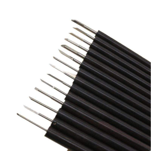 Planet Gates 14Pcs Professional Steel Chisel Set Miniature Carving Knife Artist Woodworker Hand Tools Handmade DIY Hobby