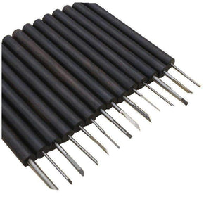 Planet Gates 14Pcs Professional Steel Chisel Set Miniature Carving Knife Artist Woodworker Hand Tools Handmade DIY Hobby