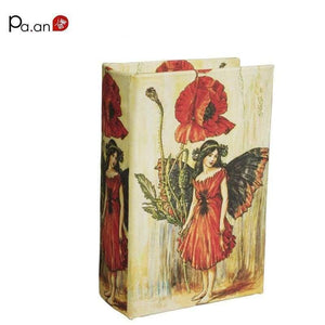 Planet Gates 14x9x4cm / A Small Wooden Book Boxes Pretty Girl Floral Printed Storage Box Jewelry Sundries Holder Home Organization 14x9x4.5cm
