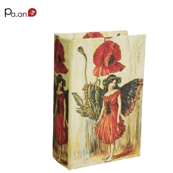 Planet Gates 14x9x4cm / A Small Wooden Book Boxes Pretty Girl Floral Printed Storage Box Jewelry Sundries Holder Home Organization 14x9x4.5cm