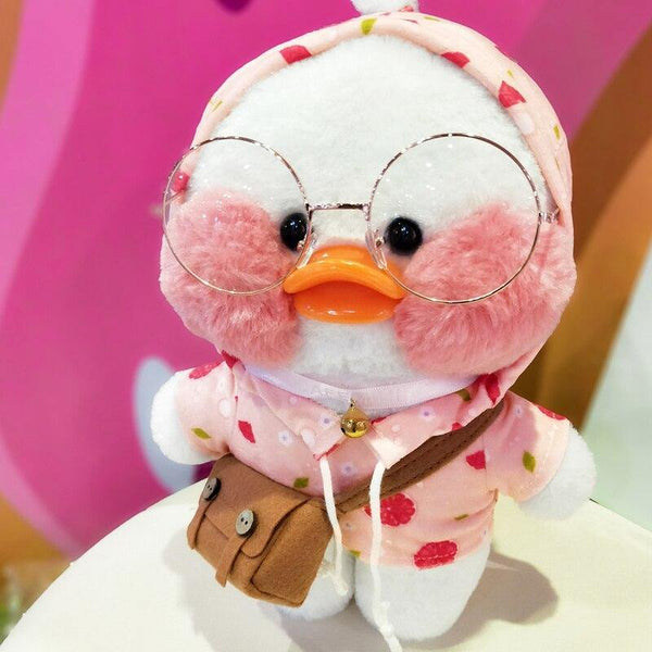 30cm Korean Netred Wearing Hyaluronic Acid Little Yellow Duck Doll Lalafanfan Ducks Plush Soft Toys High Quality Birthday Gift