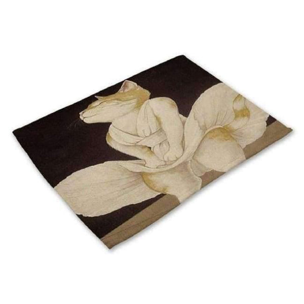 Planet Gates 15 / 42X32CM Designs Cartoon Cat Table Mats For Dining Table Mermaid King Bowl Tableware Pad Coaster Kitchen Accessories Retro