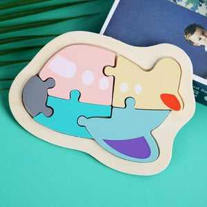 Planet Gates 15 / China 3D Wooden Puzzle Toys For Children Cartoon Animal Vehicle Wood PuzzlesJigsaw Intelligence Kid Baby Early Educational Toys Gifts
