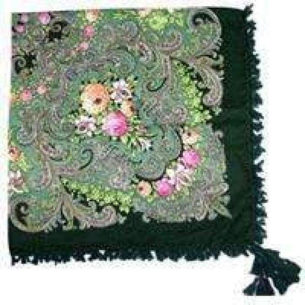 Planet Gates 15 dark green Fashion woman Scarf square scarves short tassel floral printed Women Wraps Winter lady shawls free shipping-03