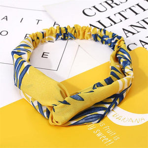 Fashion Floral Print Knot Women Headband Vintage Hairband Girls Headwear Leopard Headband  Hair Accessories