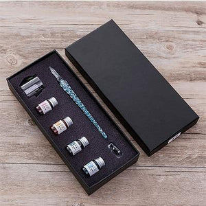 Planet Gates 15 Glass Dip Pen Signature Pen Fountain Pens Bussiness Offices School Stationery Gift Set Pen + Ink Set