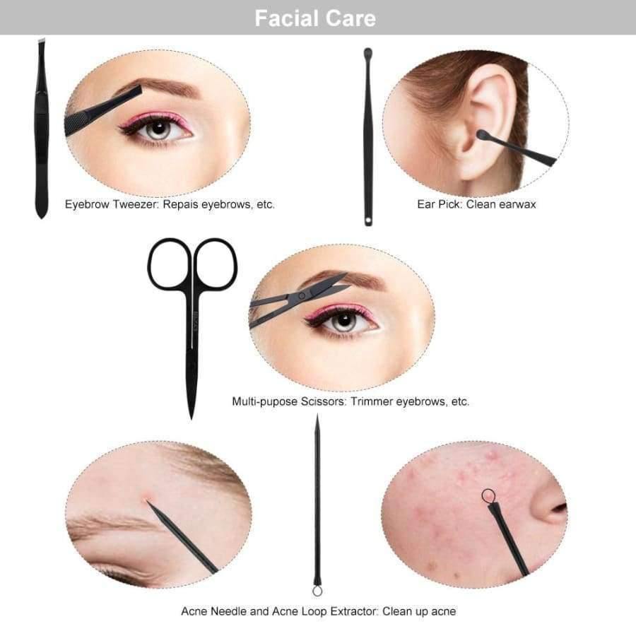 Planet Gates 15 in 1 Nail Clipper Kit With Case Nail Care Set Pedicure Cutters Scissor Tweezer Knife Professional Manicure Set Tools