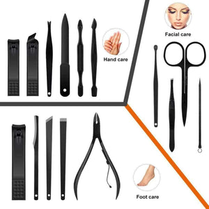 Planet Gates 15 in 1 Nail Clipper Kit With Case Nail Care Set Pedicure Cutters Scissor Tweezer Knife Professional Manicure Set Tools