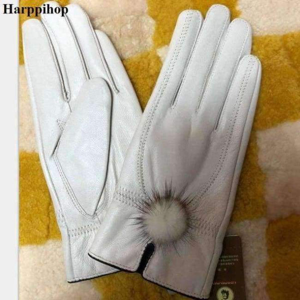 Planet Gates 15 / One Size Cheap price discount 2017 100%   genuine leather gloves female sheepskin gloves women's thin thermal mink hair ball fashion