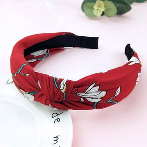 Printed Scrunchies Turban Top Knotted Elastic Hairband Hair Accessories For Girls No Slip Stay Head Band Hair Band For Women