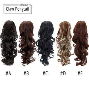 Planet Gates 15" Synthetic Claw Clip On Ponytail Extensions Hair piece Long Curly Clip In Hair Human Extensions Heat Resistant Ponytail Wig