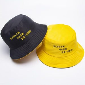 Planet Gates 15 women men Casual Sun Hat Letter Bucket Hat Men Women Bob Hip Hop Caps Summer Panama Foldable Double Sided Dance Hat Casual