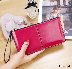 Planet Gates 15 Women wallets Candy Oil Leather Wallet Long Design Day Clutch Casual Lady Cash Purse Women Hand Bag Carteira Feminina A4