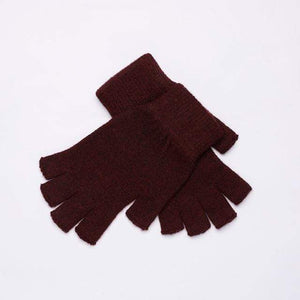 Planet Gates 15 Zao Red / Elastic Sparsil Women Men Half Finger Cashmere Glove Short Wool Knitted Wrist Mitten Winter Warm Unisex Wool Stretch Fingerless Gloves