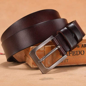 150 170cm Genuine Leather Men's Leisure Belt Retro Pin Buckle Good Quality Large Size Male Belts Luxury Designer Belt Mens Gifts