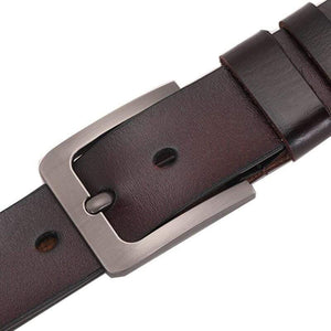 150 170cm Genuine Leather Men's Leisure Belt Retro Pin Buckle Good Quality Large Size Male Belts Luxury Designer Belt Mens Gifts