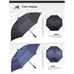 Planet Gates 150 black Windproof / China Golf umbrella men strong windproof Semi automatic long umbrella large man and women's Business umbrellas mens Custom logo