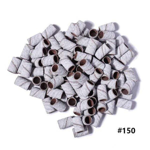 Planet Gates 150 Grit 100pcs Machine Nail Drill Bits Zebra Sanding Bands Foot Care Polishing Manicure Gel Polish Remover Replacement Tools Cutter