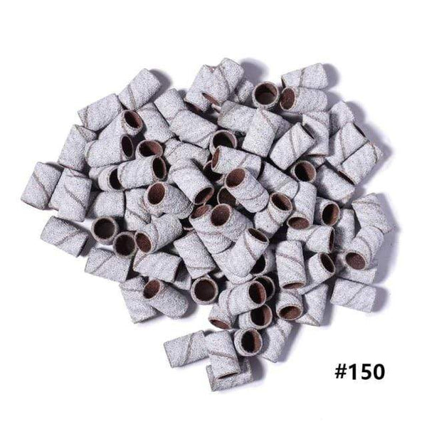 Planet Gates 150 Grit 100pcs Machine Nail Drill Bits Zebra Sanding Bands Foot Care Polishing Manicure Gel Polish Remover Replacement Tools Cutter