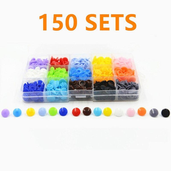 Planet Gates 150 sets U Shape Fastener Snap Pliers & 360 Sets T5 Snap Poppers Plastic Buttons Kit Snaps Cloth Buttons DIY Sewing And Crafting Tool