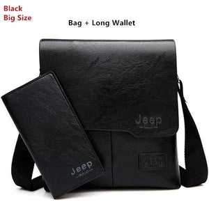 Planet Gates 1505-2-8068 Black / China Men Messenger Bags 2 Set Famous Brand Pu Leather Crossbody Shoulder Bag For Man Business Tote Bags Hot Sale Fashion