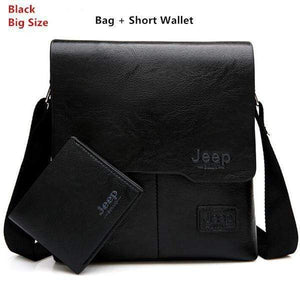 Planet Gates 1505-2-W002 Black / China Men Messenger Bags 2 Set Famous Brand Pu Leather Crossbody Shoulder Bag For Man Business Tote Bags Hot Sale Fashion