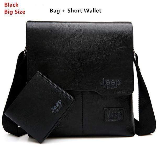 Planet Gates 1505-2-W002 Black / China Men Messenger Bags 2 Set Famous Brand Pu Leather Crossbody Shoulder Bag For Man Business Tote Bags Hot Sale Fashion