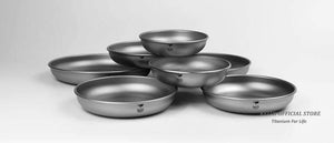 Planet Gates 150ml Camping Titanium Dishes 150ml-450ml Saucer Outdoor Tableware Camping Plates Cutlery Ti5362/Ti5368