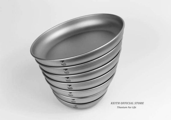 Planet Gates 150ml Camping Titanium Dishes 150ml-450ml Saucer Outdoor Tableware Camping Plates Cutlery Ti5362/Ti5368