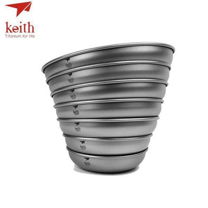 Planet Gates 150ml Camping Titanium Dishes 150ml-450ml Saucer Outdoor Tableware Camping Plates Cutlery Ti5362/Ti5368