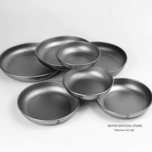 Planet Gates 150ml Camping Titanium Dishes 150ml-450ml Saucer Outdoor Tableware Camping Plates Cutlery Ti5362/Ti5368