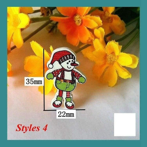 Planet Gates 150PCs 9 Pattern Bulk Wooden Buttons Christmas series Decorative Buttons Mixed Decorative Scrapbooking Sewing Supplies 35mmx19mm