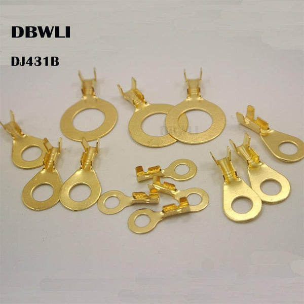 Planet Gates 150PCS Ring Lugs Ring Eyes Copper Crimp Cable Connector M3/M4/M5/M6/M8/M10 Assortment Kit for electrical wire auto/car