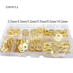 Planet Gates 150PCS Ring Lugs Ring Eyes Copper Crimp Cable Connector M3/M4/M5/M6/M8/M10 Assortment Kit for electrical wire auto/car