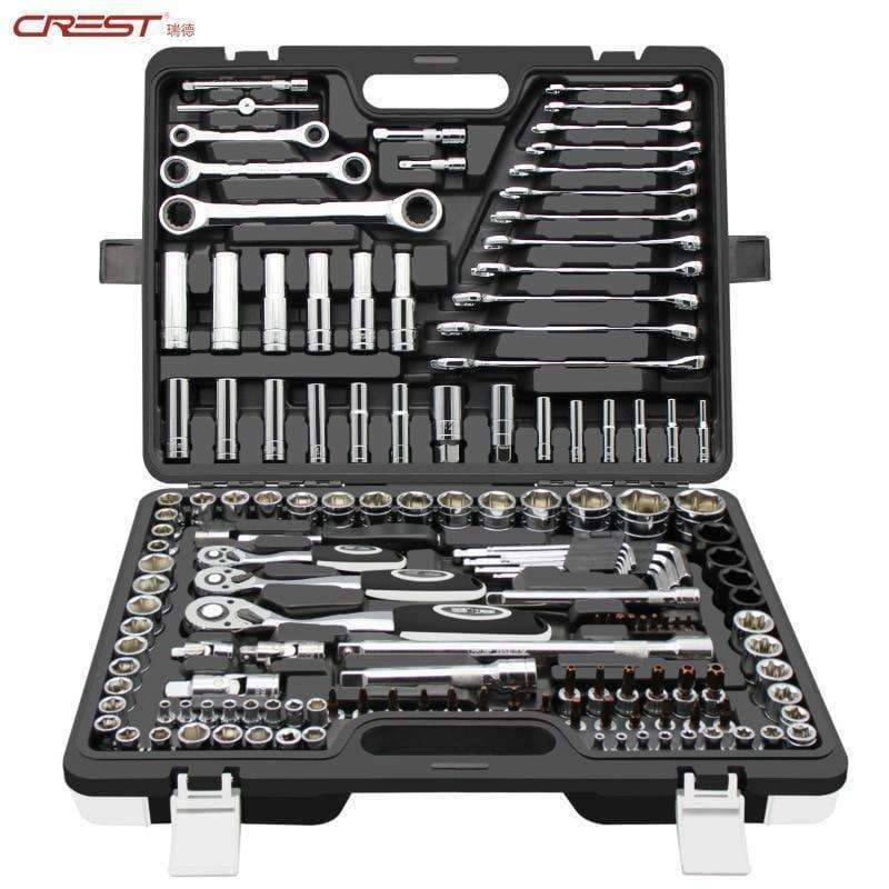 Planet Gates 150pcs Tool Set Hand Tools for Car Tire hub Repair Ratchet Spanner Wrench  Socket Set Professional Car Repair Tool Kits