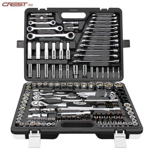 Planet Gates 150pcs Tool Set Hand Tools for Car Tire hub Repair Ratchet Spanner Wrench  Socket Set Professional Car Repair Tool Kits