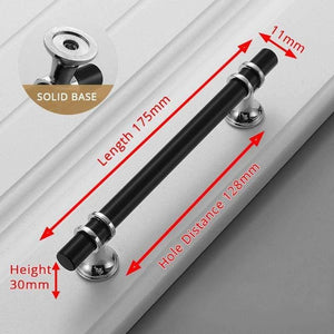 Planet Gates 15380306 Silver 128mm Zinc Alloy Black Gold Door Handles Pulls Furniture Handle Fashion Kitchen Cabinet Handles Solid Drawer Knobs Door Hardware