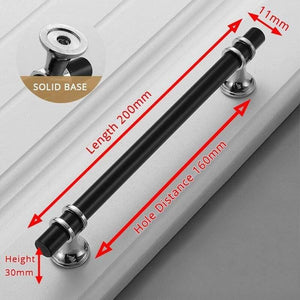 Planet Gates 15380306 Silver 160mm Zinc Alloy Black Gold Door Handles Pulls Furniture Handle Fashion Kitchen Cabinet Handles Solid Drawer Knobs Door Hardware