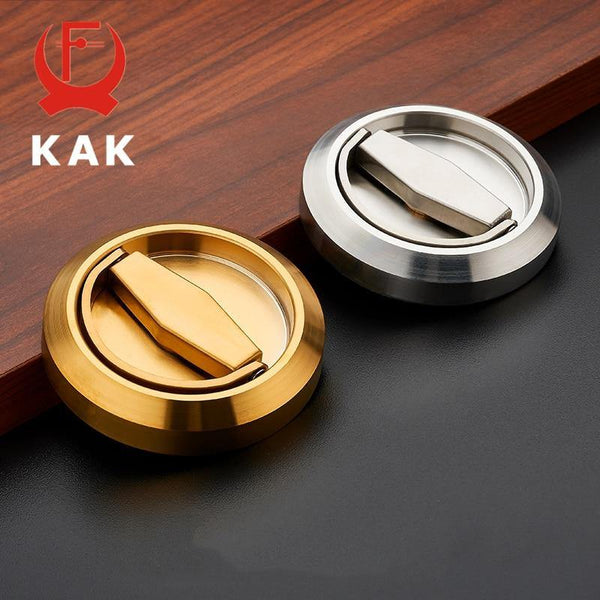 Planet Gates 15380306 Stainless Steel Recessed Invisible Cup Door Handle Privacy Hidden Door Locks Cabinet Pulls Fire Proof Disk Ring Handle