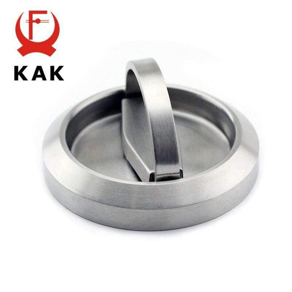 Planet Gates 15380306 Stainless Steel Recessed Invisible Cup Door Handle Privacy Hidden Door Locks Cabinet Pulls Fire Proof Disk Ring Handle