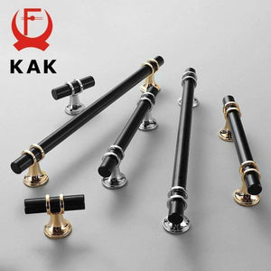 Planet Gates 15380306 Zinc Alloy Black Gold Door Handles Pulls Furniture Handle Fashion Kitchen Cabinet Handles Solid Drawer Knobs Door Hardware