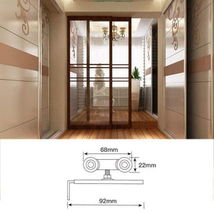 Planet Gates 15380308 Aluminum Alloy Sliding Door Rollers 50KG Bedroom Wood Door Hanging Wheels Meeting Room Wardrobe Door Roller Furniture Wheels