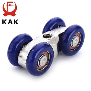 Planet Gates 15380308 Light Sliding Door Roller 4 Wheels Home Room Wood Door Hanging Wheels Rail Track Pulley Bear 30KG For Furniture Hardware