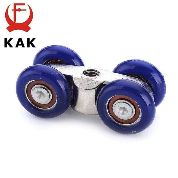 Planet Gates 15380308 Light Sliding Door Roller 4 Wheels Home Room Wood Door Hanging Wheels Rail Track Pulley Bear 30KG For Furniture Hardware