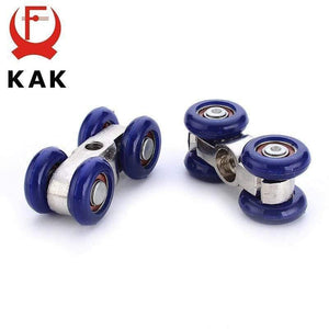 Planet Gates 15380308 Light Sliding Door Roller 4 Wheels Home Room Wood Door Hanging Wheels Rail Track Pulley Bear 30KG For Furniture Hardware