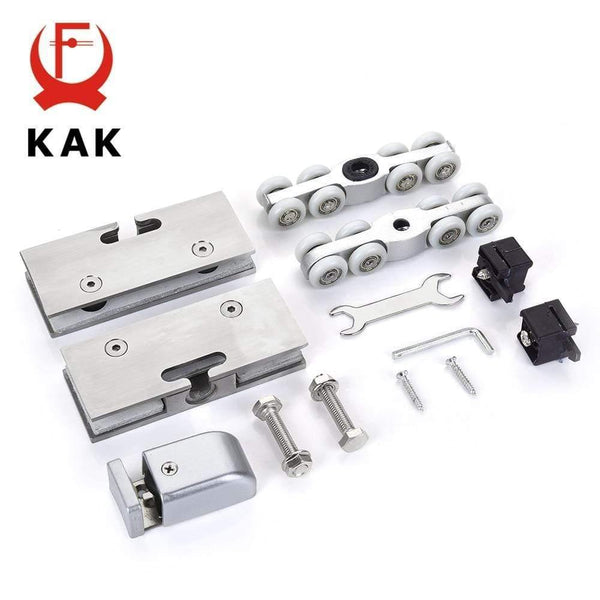 Planet Gates 15380308 Stainless Steel Glass Hanging Wheels 100KG Glass Sliding Door Rollers Bedroom Meeting Room Wardrobe Door Roller Wheels