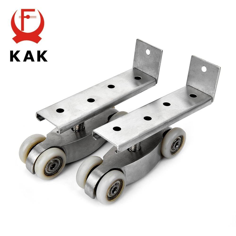 Planet Gates 15380308 Stainless Steel Sliding Door Rollers 80KG Bedroom Wood Door Hanging Wheels Meeting Room Wardrobe Door Roller Wheels