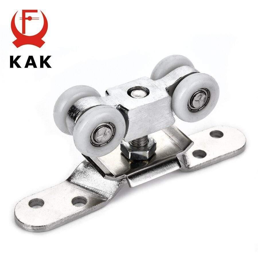 Planet Gates 15380308 Zinc Alloy Folding Sliding Door Roller 70KG Bedroom Meeting Room Wood Door Hanging Wheels Foldng Cross Hinge For Furniture