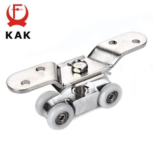 Planet Gates 15380308 Zinc Alloy Folding Sliding Door Roller 70KG Bedroom Meeting Room Wood Door Hanging Wheels Foldng Cross Hinge For Furniture